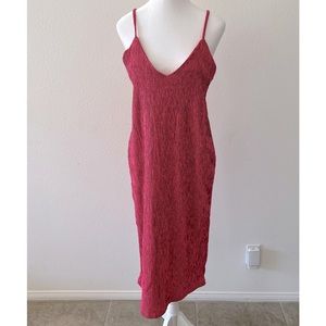 Zara, pink, long, spaghetti strap dress, size small